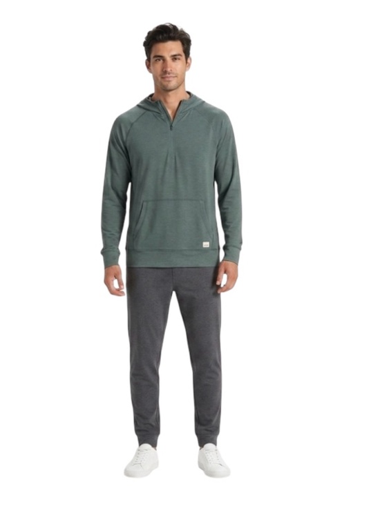 Vuori Other - Vuori Men’s Ponto Performance Half-Zip Hoodie Sz L Dusty Pine Athleisure